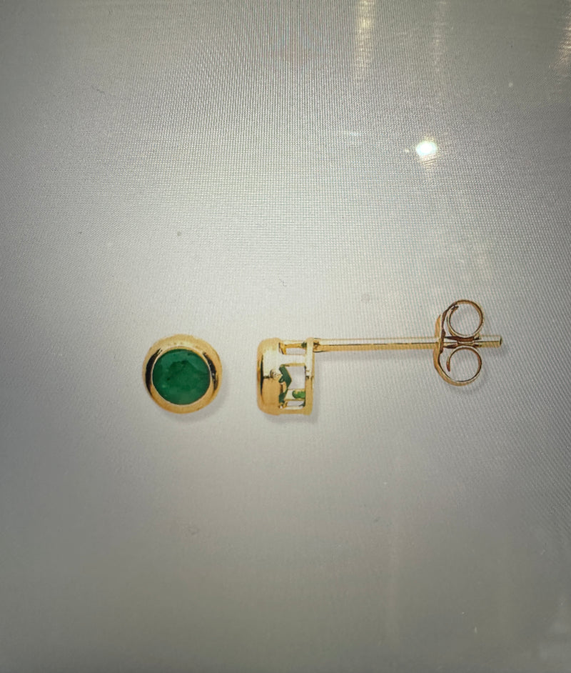 Gold And Emerald Earrings