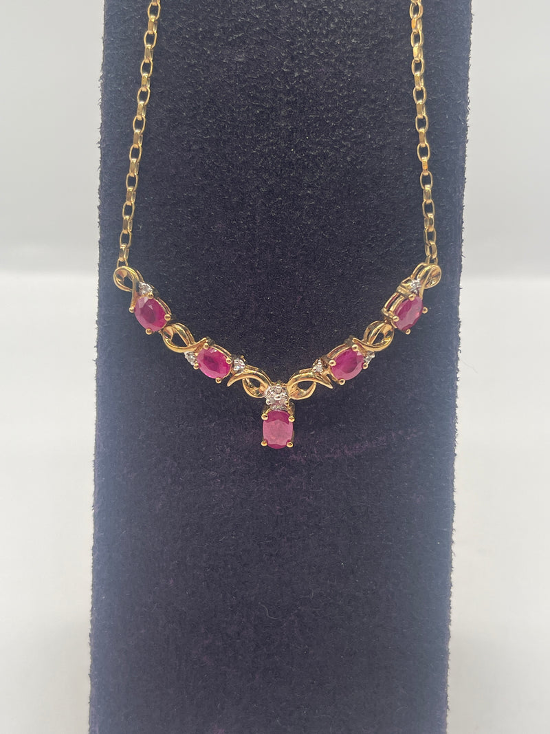 Ruby and Diamond Necklace