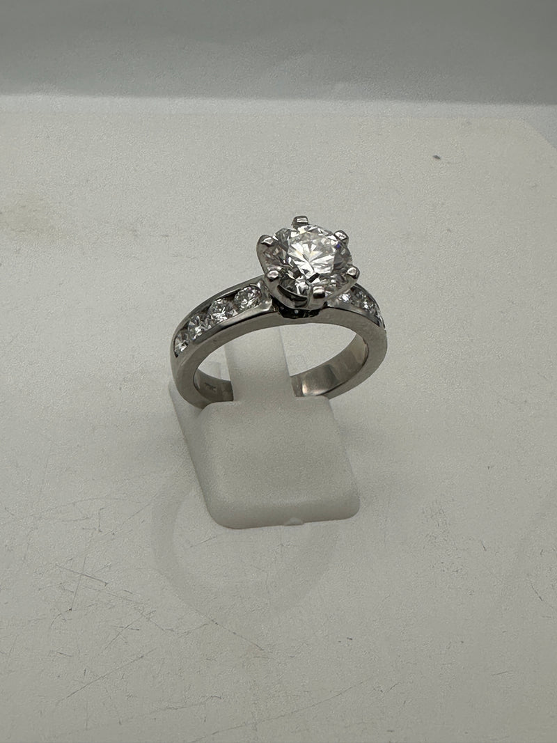 Diamond and Platinum Solitaire Ring