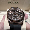 Rolex Sky-Dweller Solid Everose Gold Chocolate Dial Unworn Dec 2022