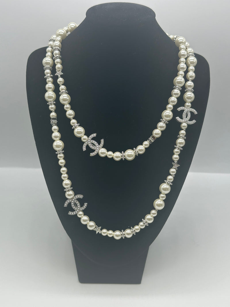 Chanel Double Length Pearl Necklace