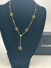 Chanel Gold Plated Crystal Necklace