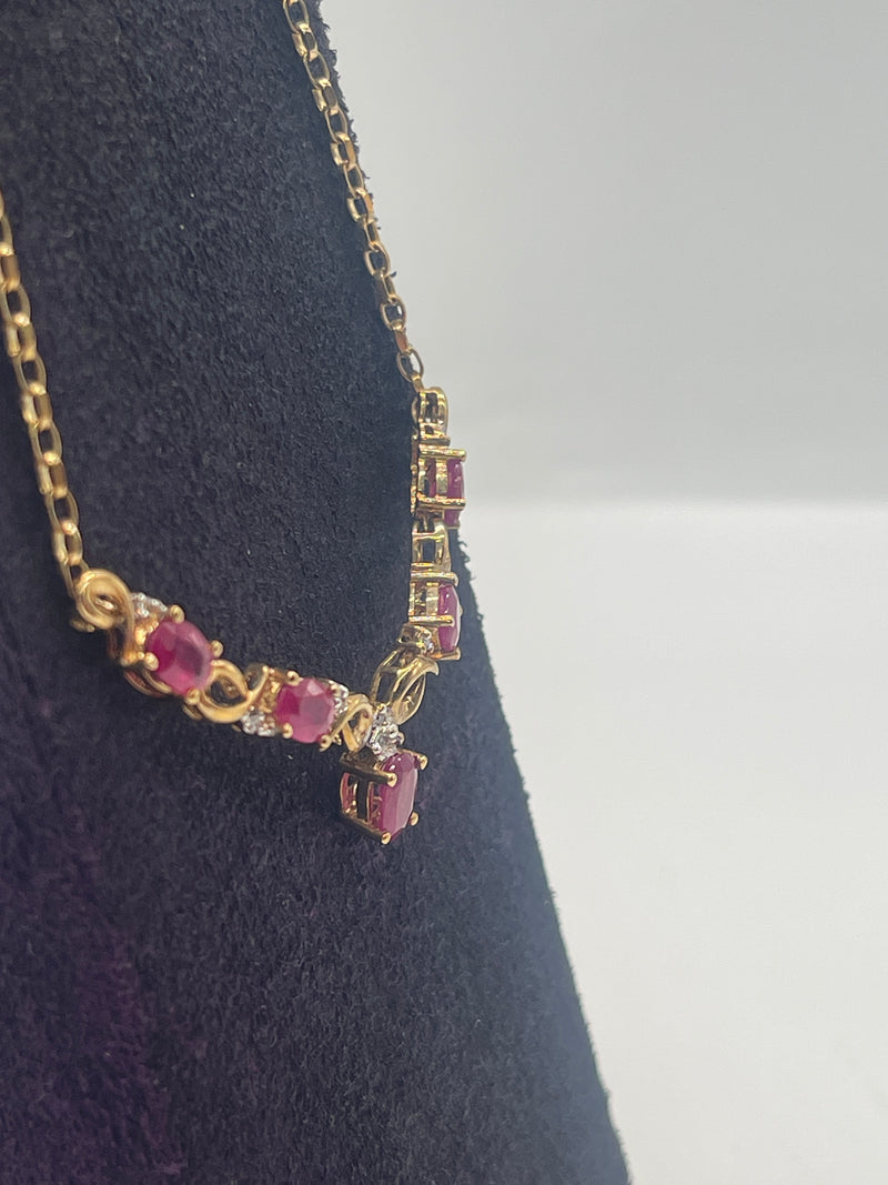 Ruby and Diamond Necklace