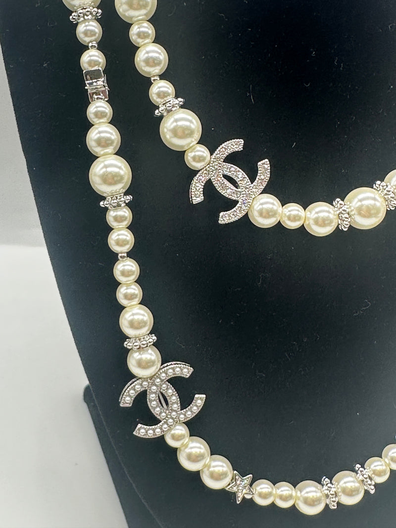 Chanel Double Length Pearl Necklace