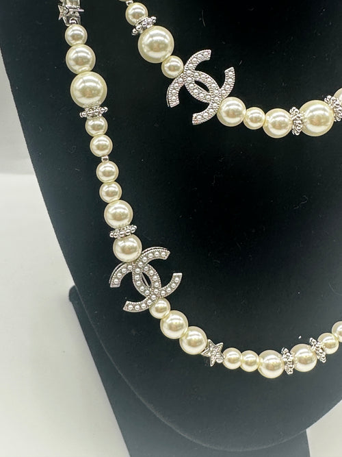 Chanel Double Length Pearl Necklace