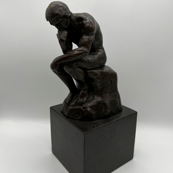 Rodin's Thinker Solid Bronze Sculpture On Marble Base – Elite HNW ...