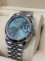 Rolex Datejust 41mm Green Face Smooth Bezel