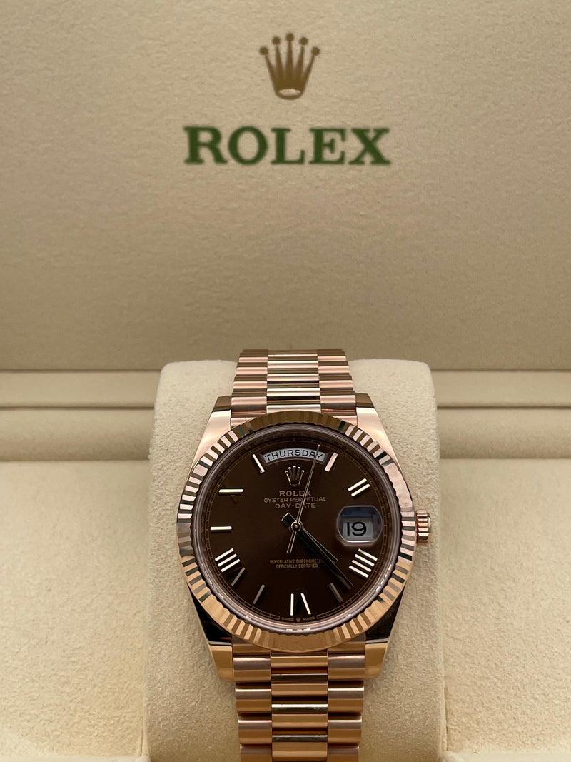 Rolex Rose Gold Day Date 40mm 228235