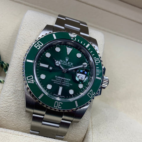 Rolex Submariner Hulk Green Dial Ceramic 116610LV w/ Rolex Guarantee Card  (SOLD) - The Vintage Concept