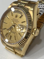 Rolex 18ct Yellow Gold Day Date With Champagne Dial