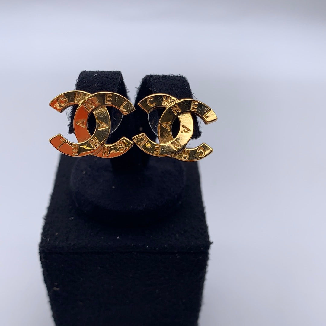 Chanel Goldtone  Crystal Cc Earrings in Metallic  Lyst Canada